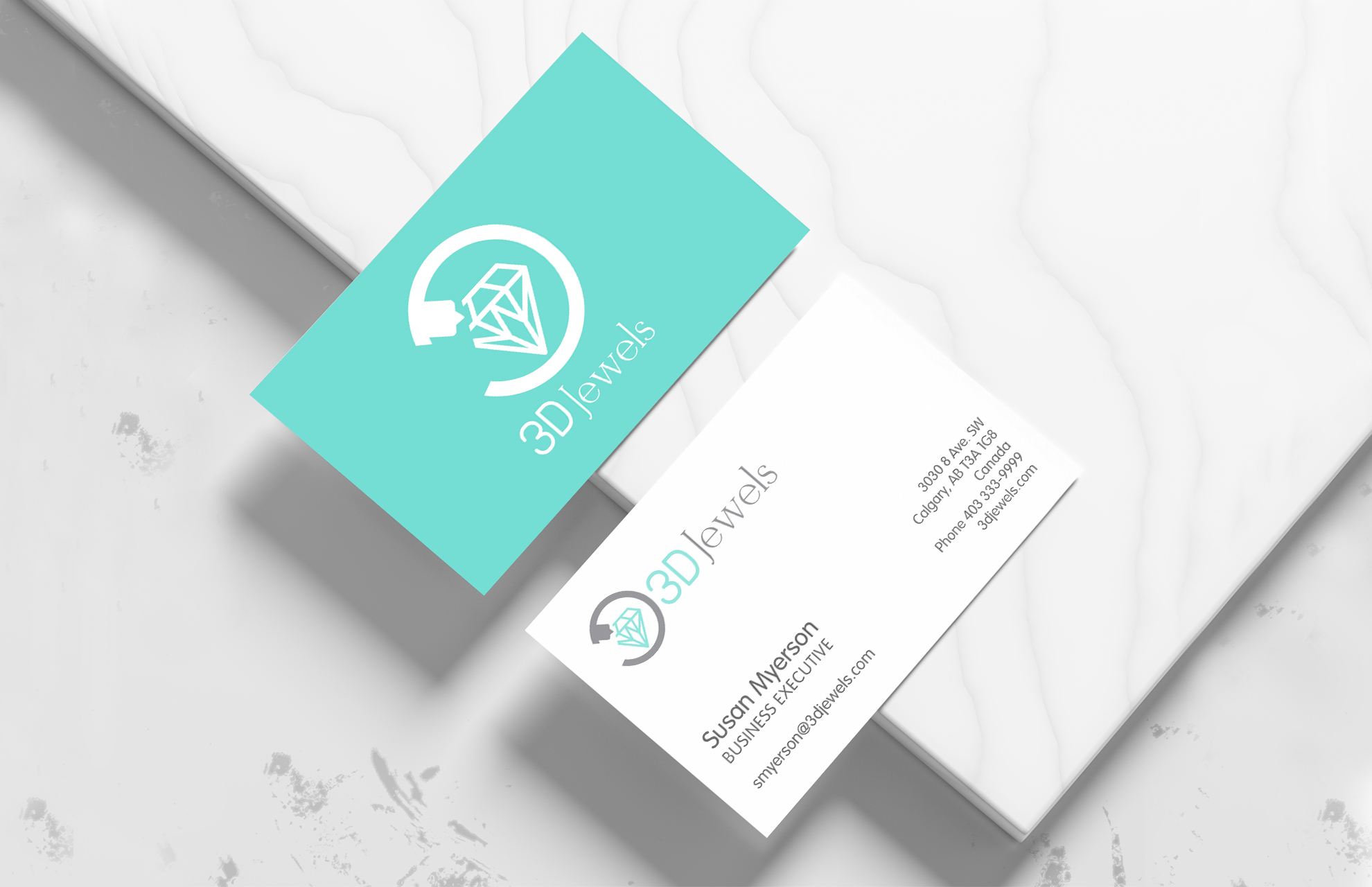 3d Jewels Business Card Design